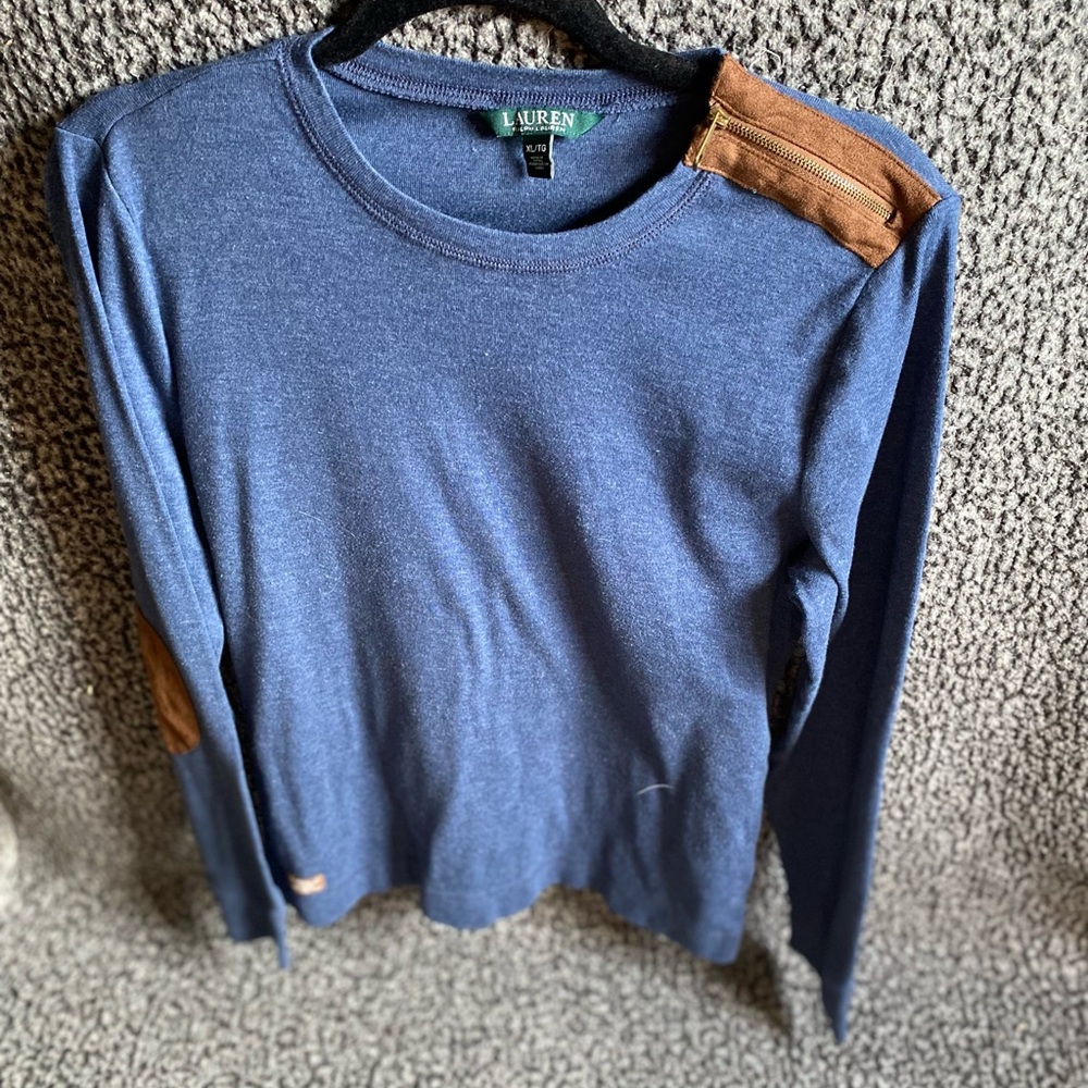 Ralph Lauren Navy Blue Crewneck Sweater XL - Picture 2 of 8